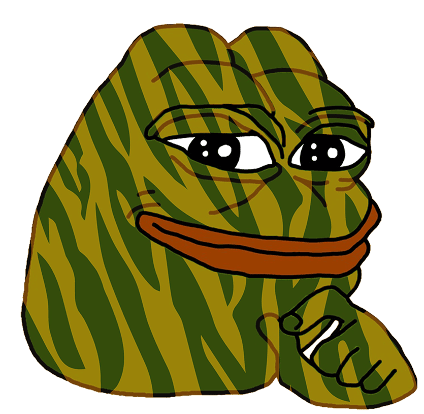 Pepe with mouth closed